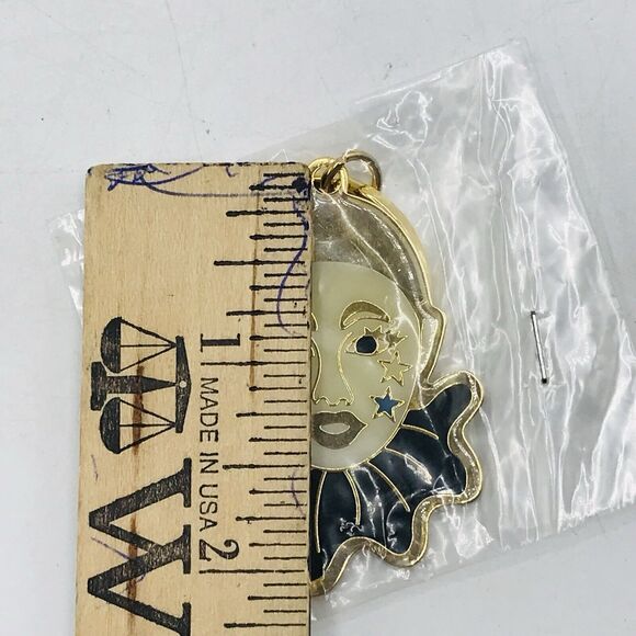 Stocking Stufffer Lot of 5 Pierrot Clown Keychain Charm Metal 3 Inches NEW! - Picture 4 of 4